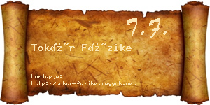 Tokár Füzike névjegykártya